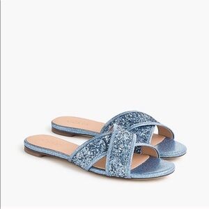 J. Crew Cora Glitter Sandals